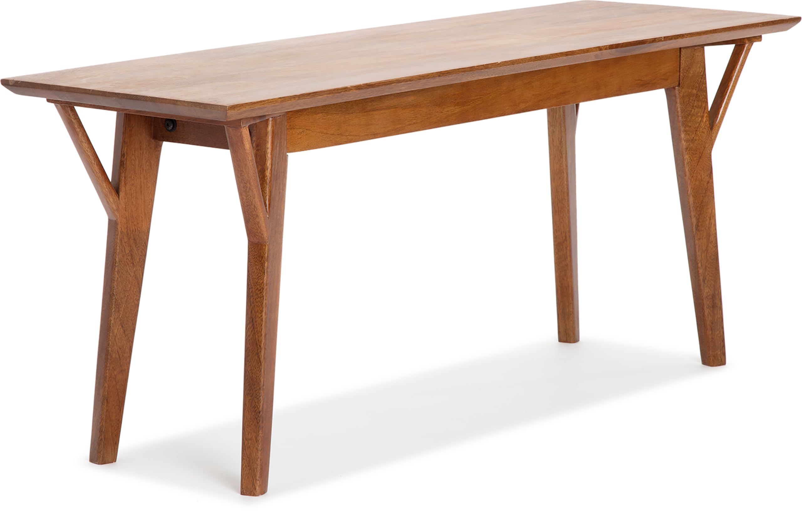Amazon.com - Finch Stratford Mid Century Entryway Bench, Solid